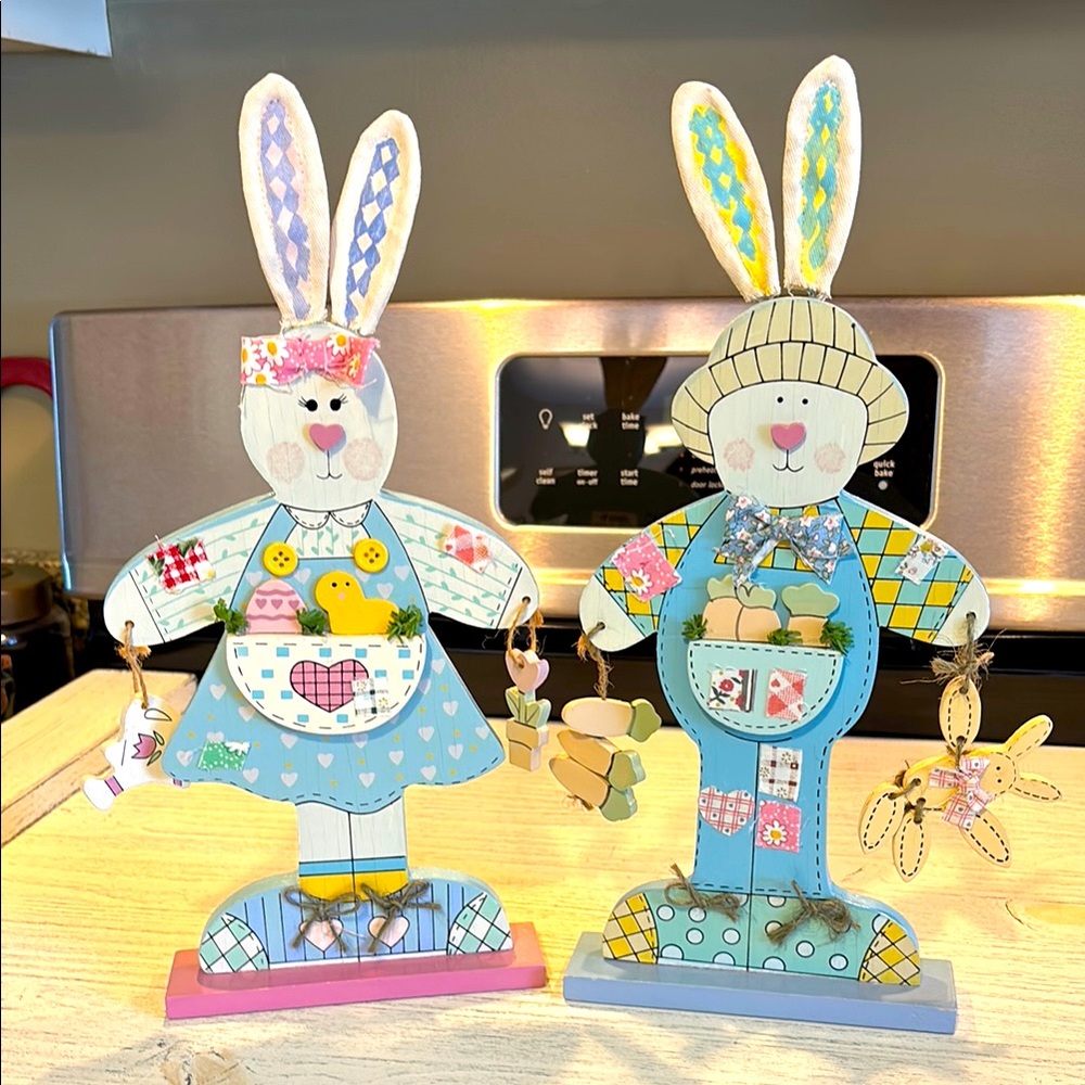🐰🌷🐣ADORABLE MR. & MRS. BUNNY SET
